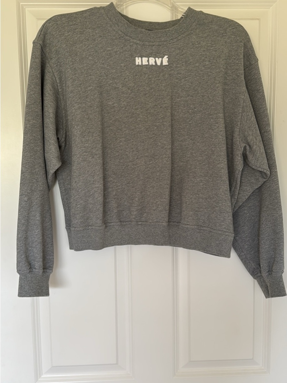 Hervé Leger Gray Crewneck Sweatshirt